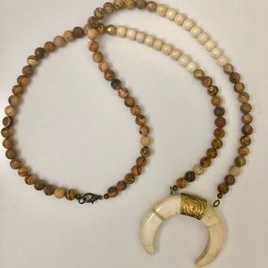 Tusk Beaded Necklace